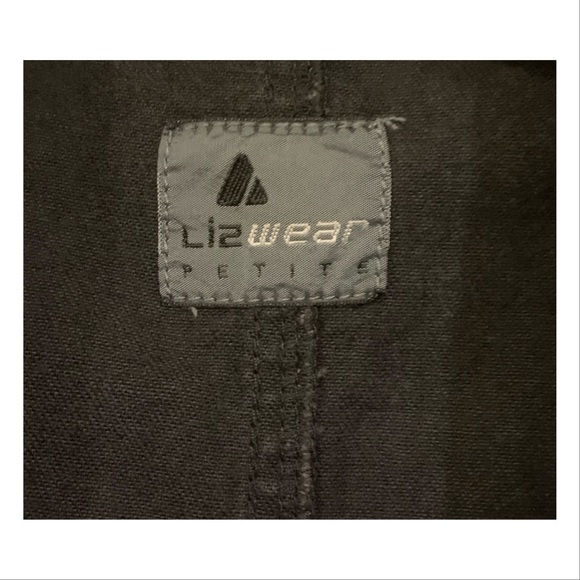 LizWear Blazer Black Vintage Preppy Style 100% Cotton Ivy League Blazer Size 8 - Picture 5 of 12